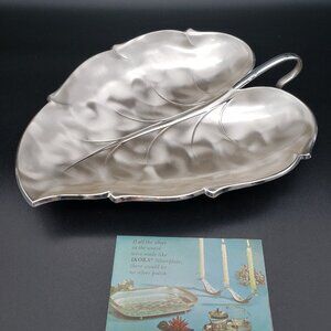 Ikora Silverplate Caravelle Leaf Candy Dish Tarnish Resistant Vintage Unused